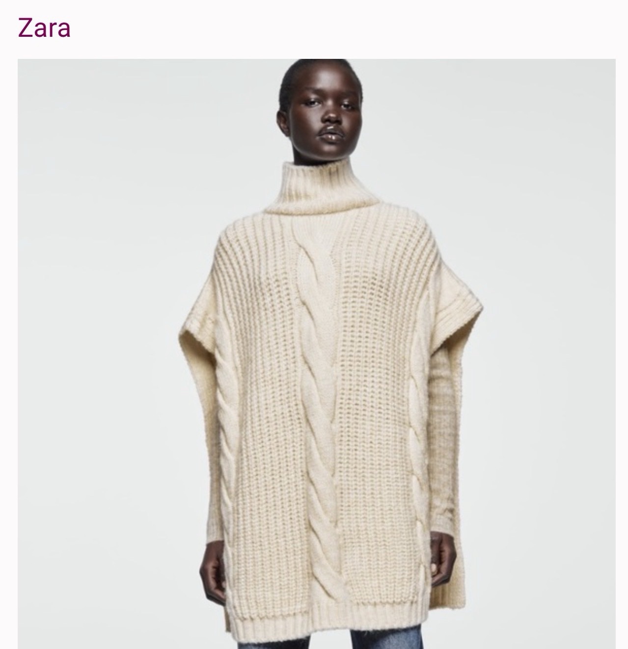 Zara cap en maille torsadée neuf