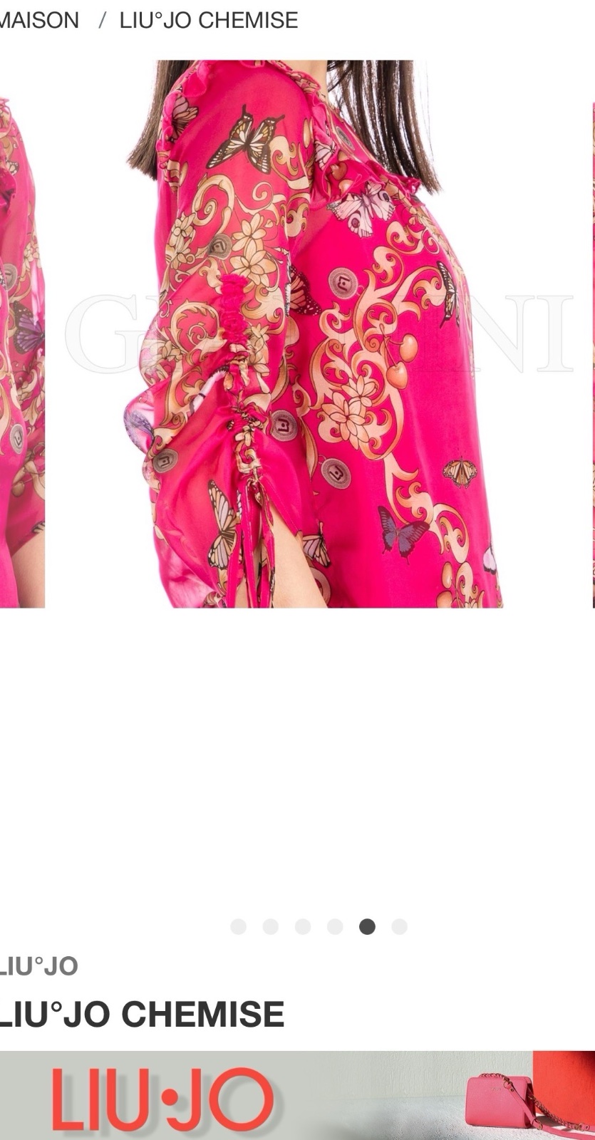 Liu'jo chemise en soie neuf