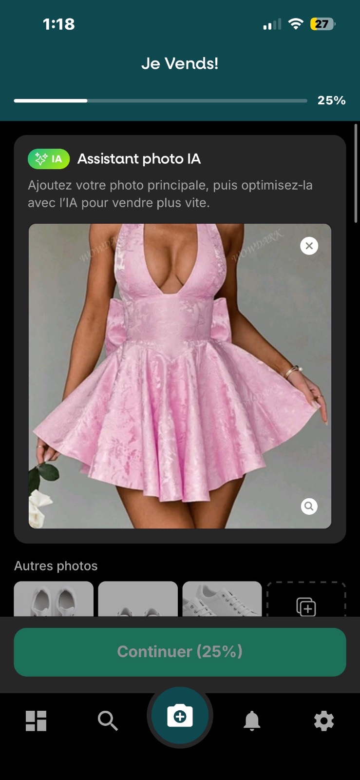 Une robe rose