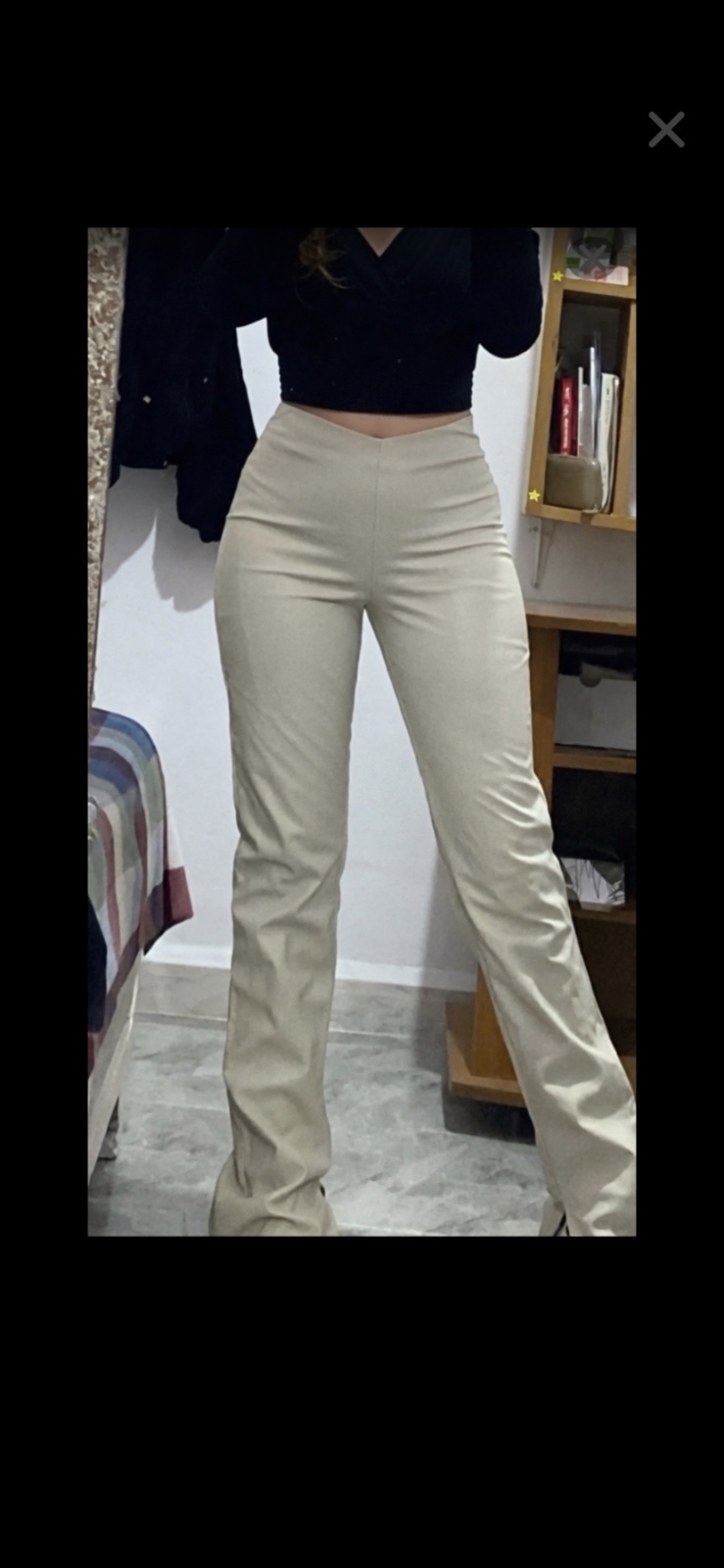 Pantalon cuire flare taille xs/s