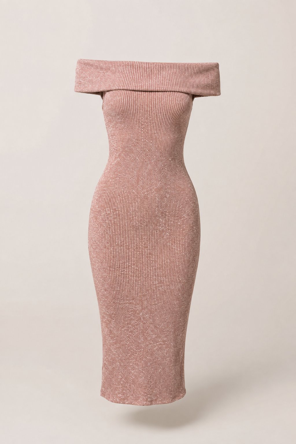 Robe moulante cache-cœur Love Culture rose poudré taille M