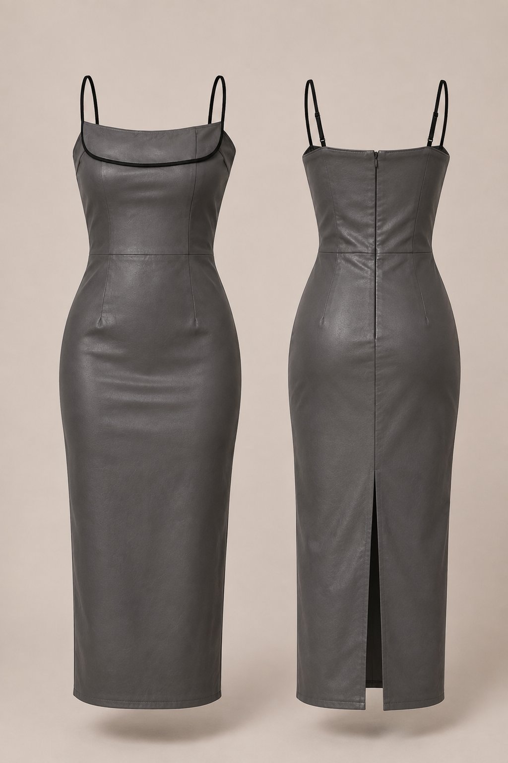 Robe midi grise PrettyLittleThing T34