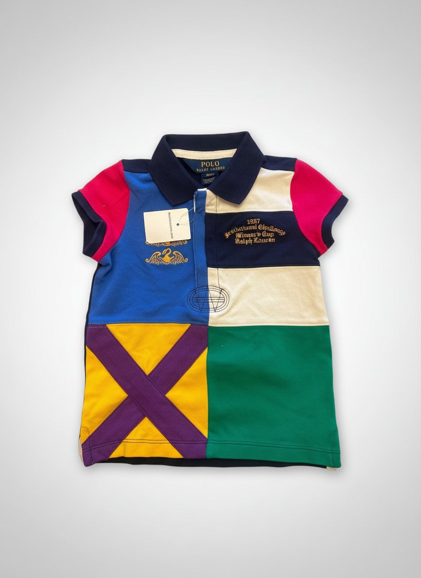 Robe polo patchwork "International Challenge" de la marque Polo Ralph Lauren pour fille (taille 3 ans / 3T) ( Original) 