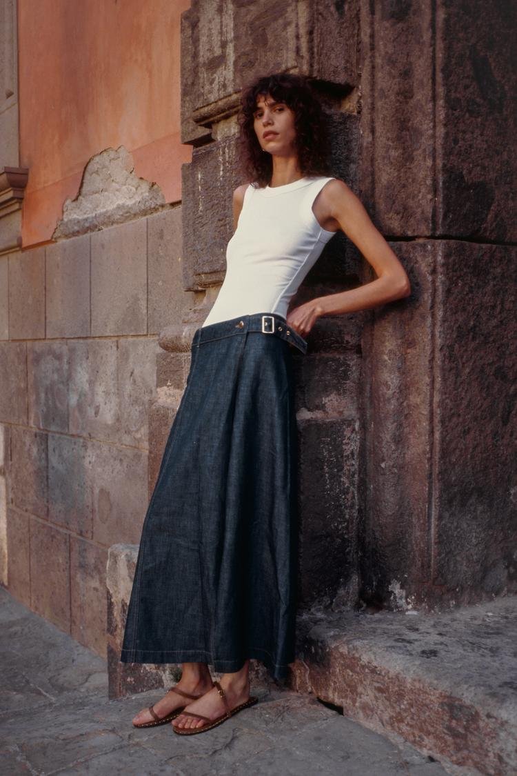 Denim skirt zara