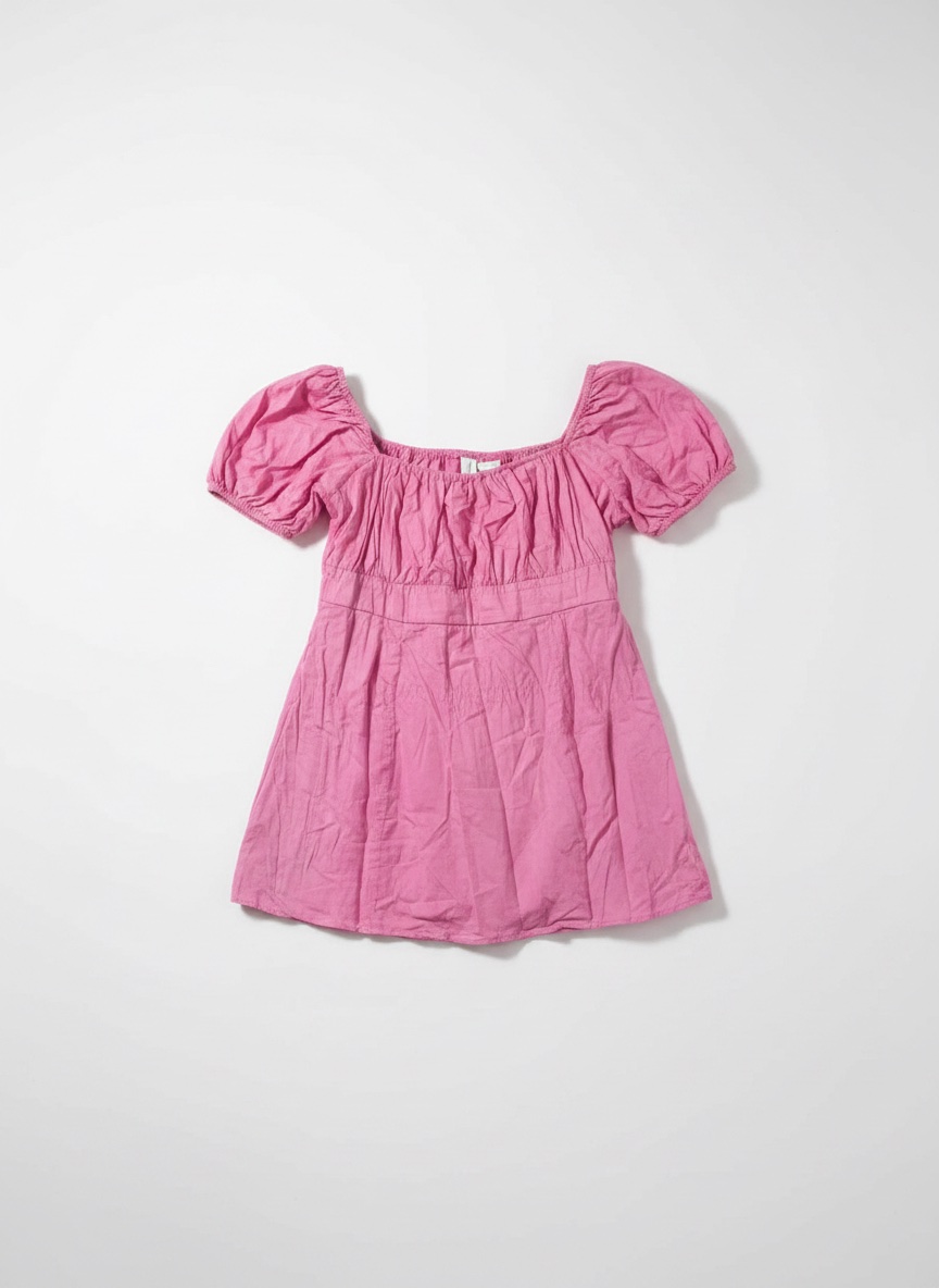Robe rose col bateau 
