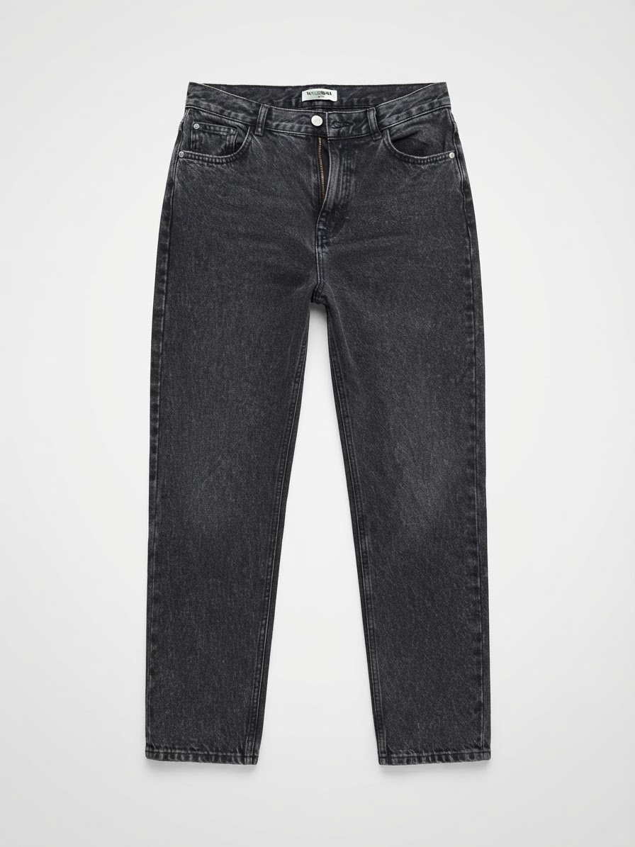 Jean mom fit noir délavé taille 40