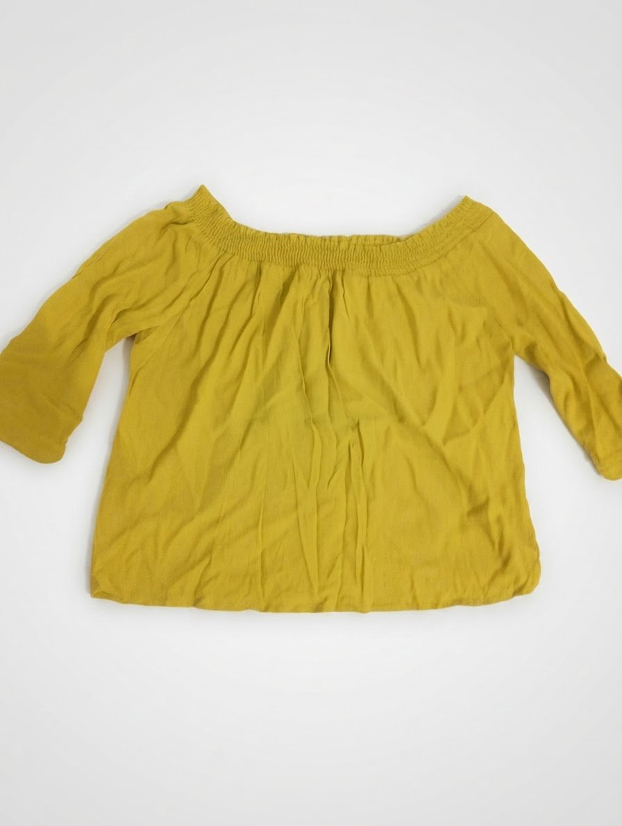 Chemise jaune moutarde 