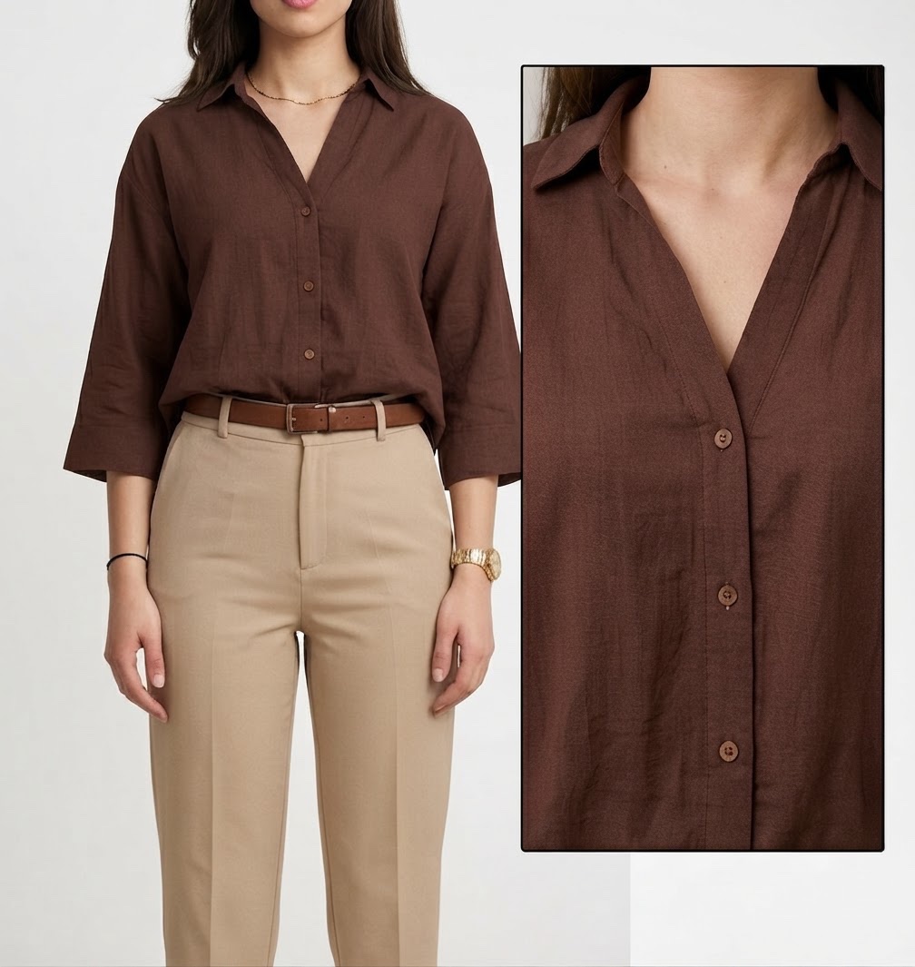 Chemise marron chocolat 