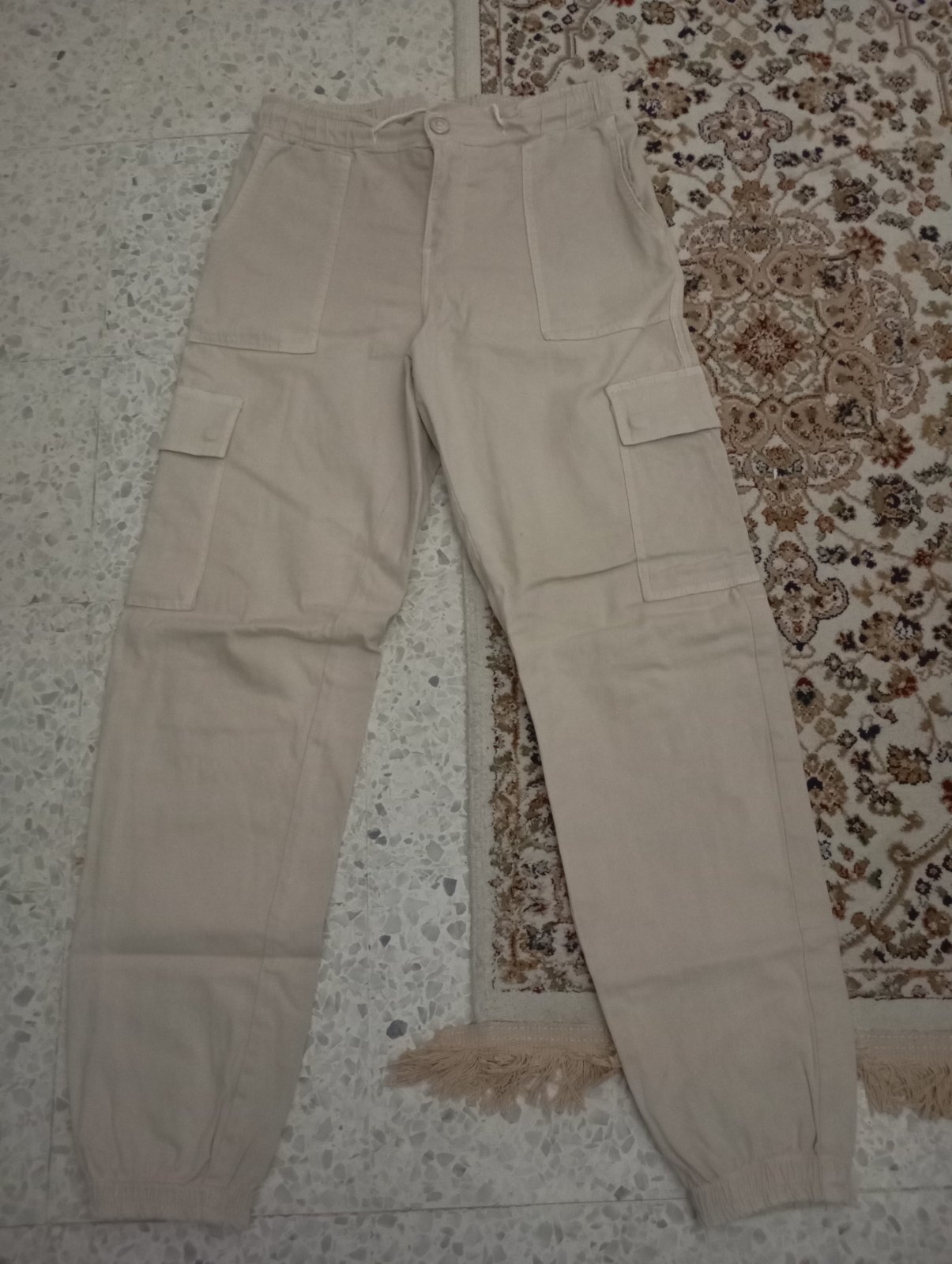 Pantalon jogger fit beige 