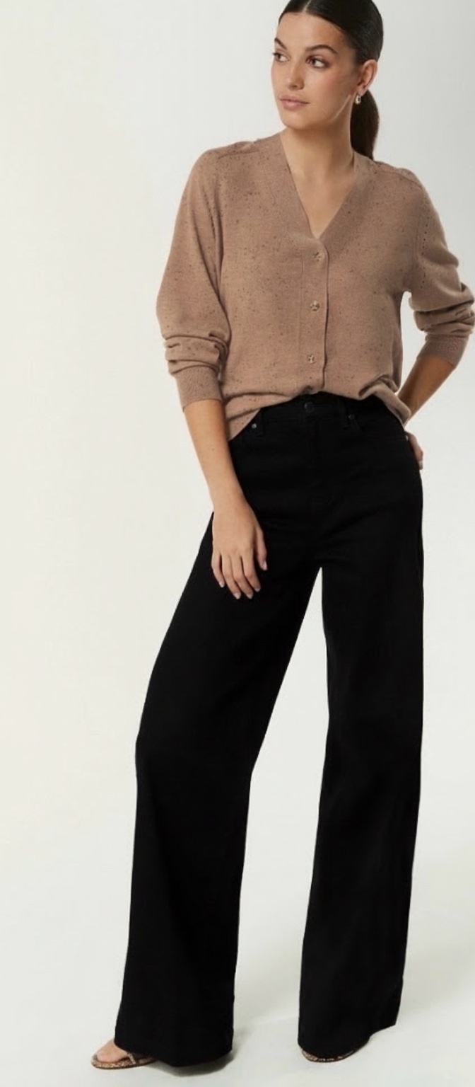 Wide leg black jeans 