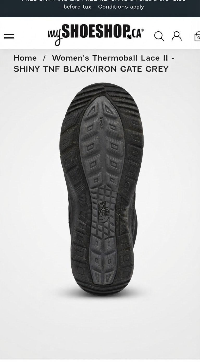 Women's Thermoball Lace II - SHINY TNF BLACK/IRON GATE GREY The North Face
