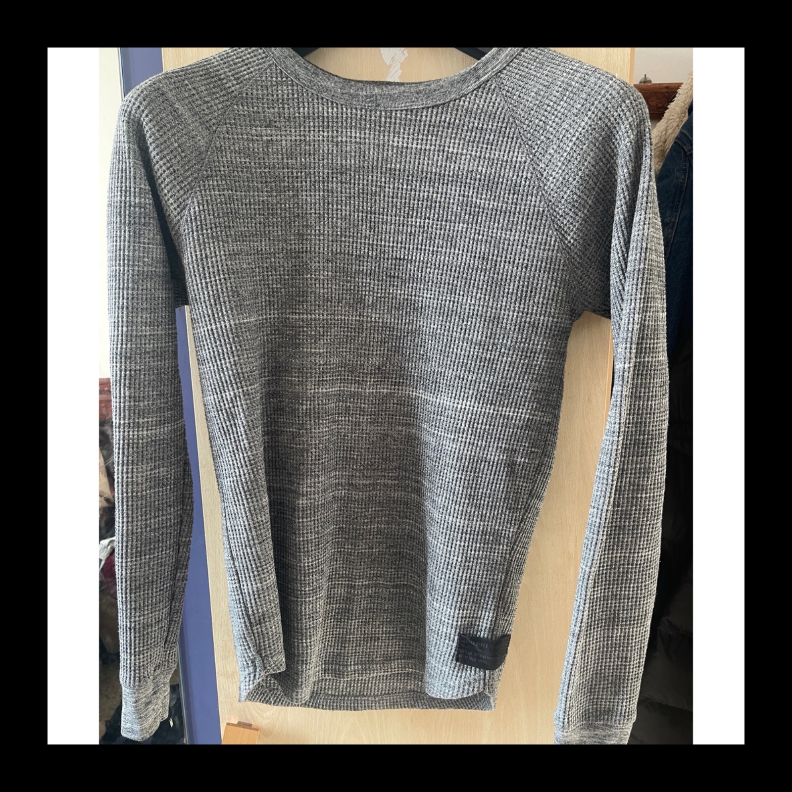 Top Manches Longues Primark Gris Gauffré - Très bon état