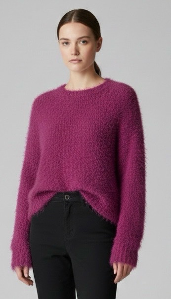 Pull Doux Framboise OVS Taille S - Effet Mohair