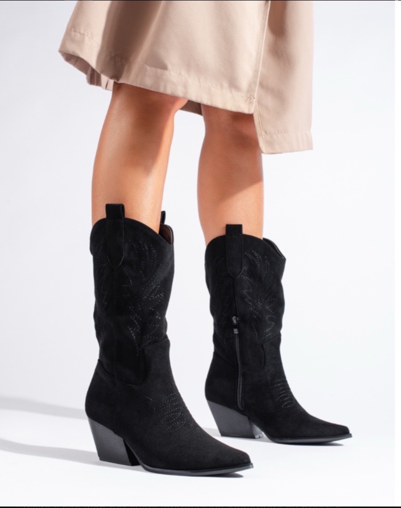Bottes femmes santiags original en noir pointure 38 neuf