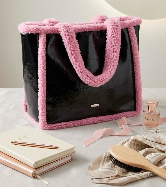 Sac Cabas "Pink Sherpa" – Édition Chic & Cosy