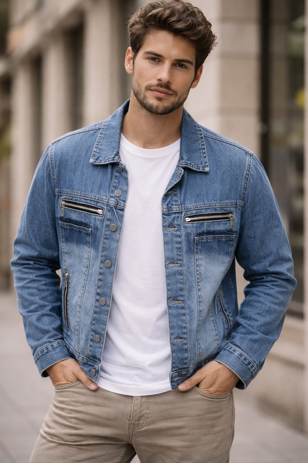 Veste jean unisex imitation versace
