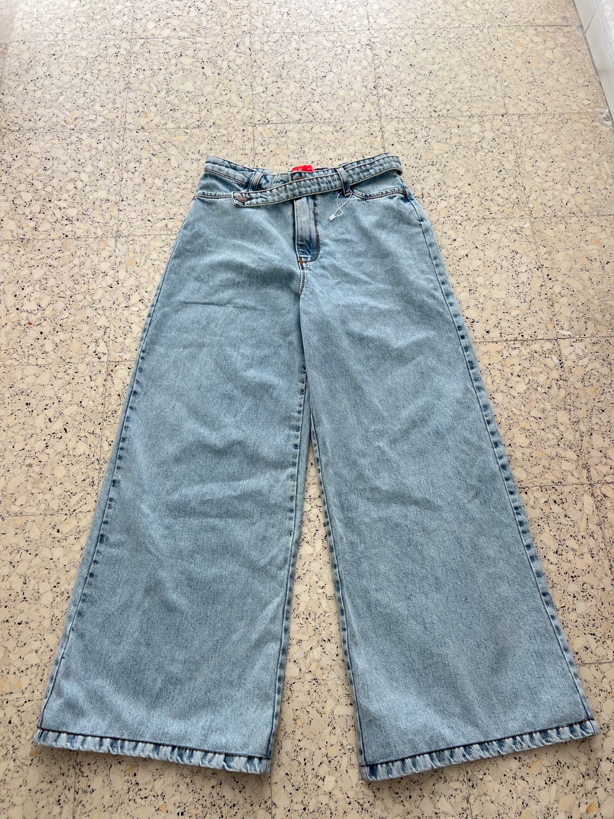 Pantalon jean wide leg 