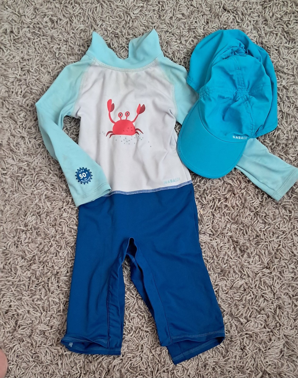 Maillot + chapeau de marque NABAIJI taille 12/18mois