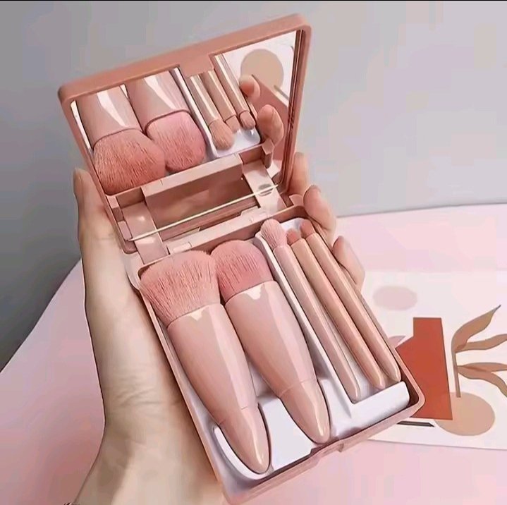 ENSEMBLE DE PINCEAU DE MAQUILLAGE. PETIT KIT DE PINCEAU COSMETIC A FONCTION COMPLETE AVEC ETUI & MIROIRE 