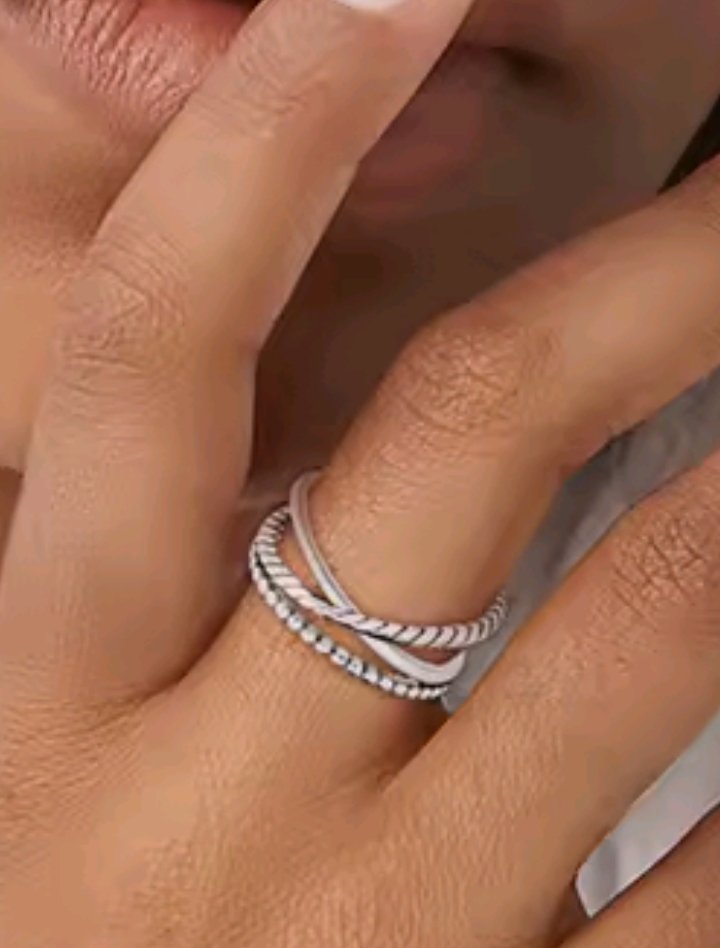 BAGUE EN ARGENT STERLING S925 TAILLE 9