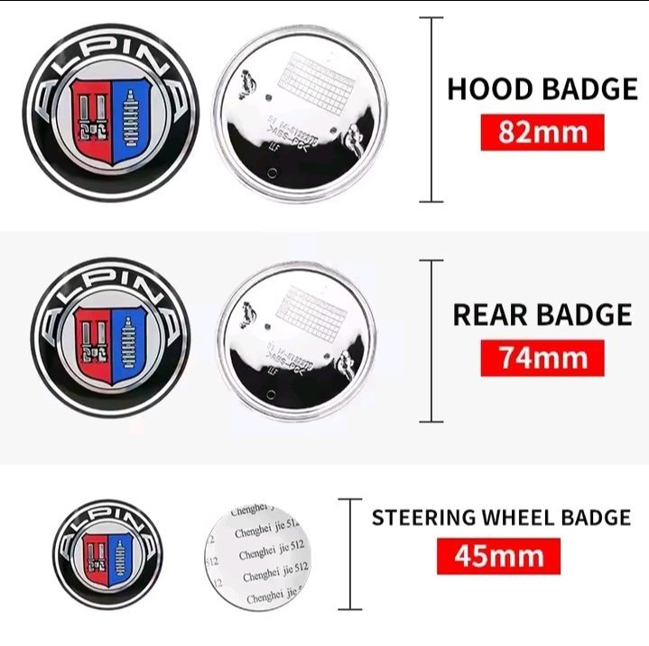 EMBLEME ALPINA POUR CAPOT.MALL.VOLON DE VOITURE BMW