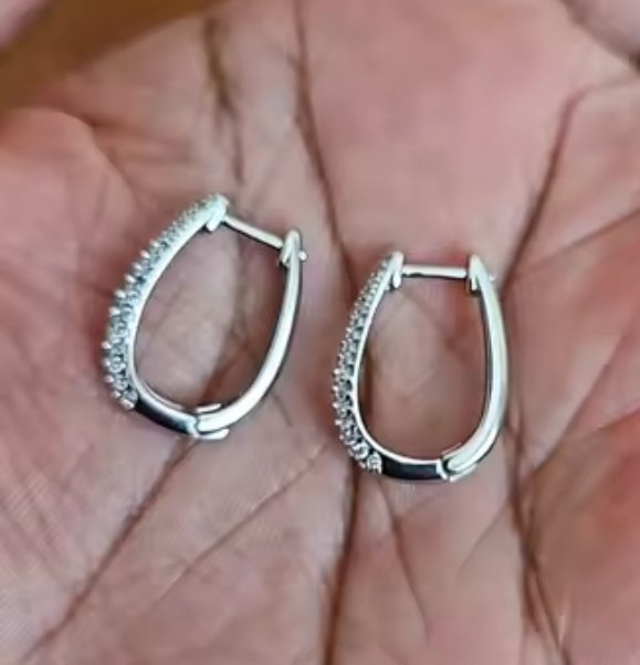 BOUCLE D OREILLE EN ARGENT STERLING S925 