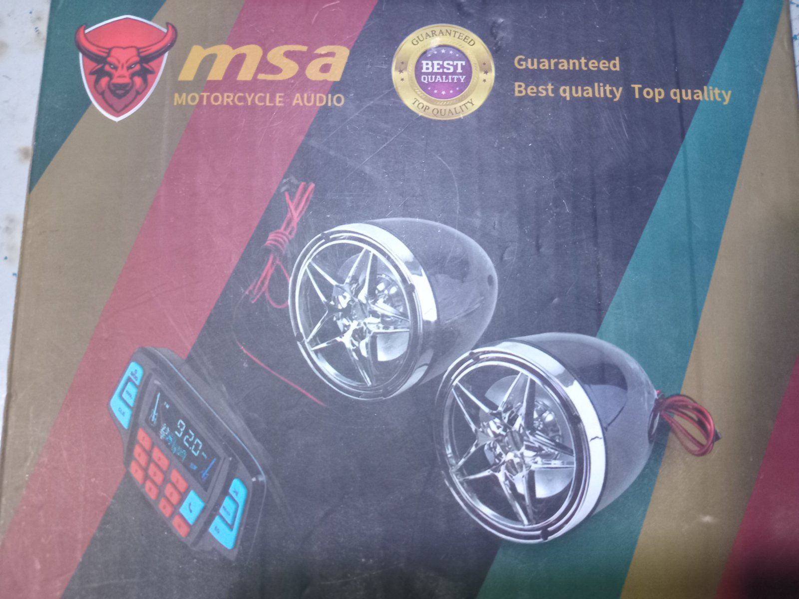LECTURE MP3 BLUETOOTH ET HAUT PARLEUR POUR MOTO