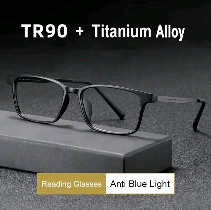 LUNETTE DE LECTURE BLOQUANT LA LUMIERE BLEU POUR HOMME ET FEMME. ALIAGE DE TITAN ULTRALEGERE TR90 MONTURE OPTIC LUNETTE CARRE