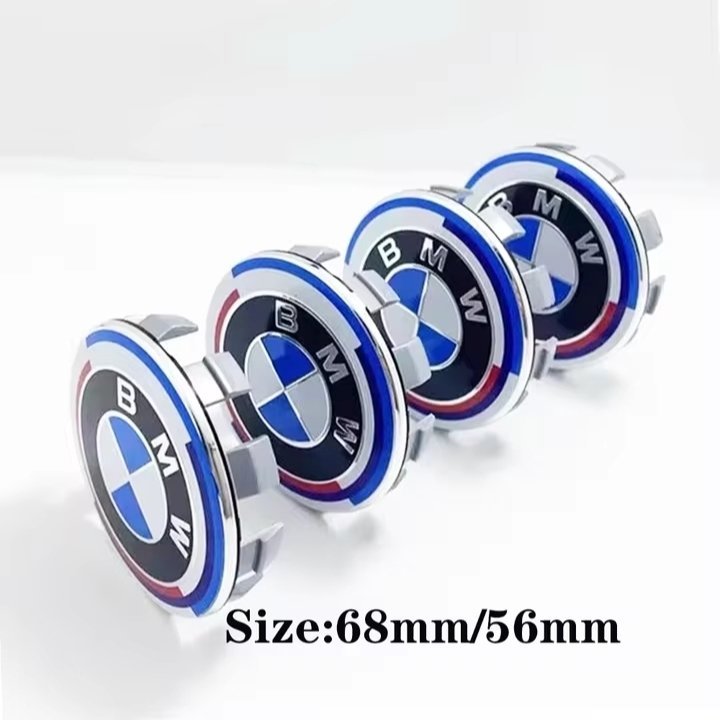 4 PIECE MOYEU DE ROUE CAPUCHON DE VOITURE BMW 50TH