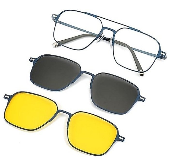 LUNETTE EN TITANIUM POLARISER AVEC CLIP MAGNETIQUE 400UV
