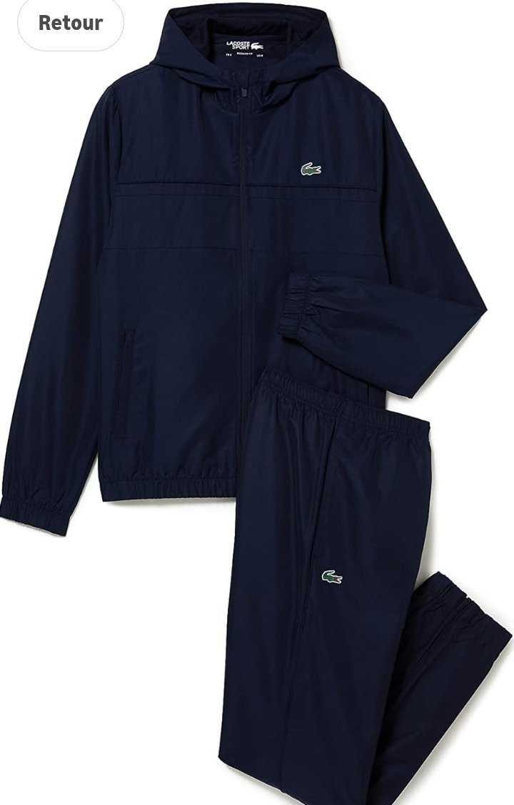 SURVETEMENT LACOST ORIGINAL POUR HOMME BLEU MARINE TAILLE L