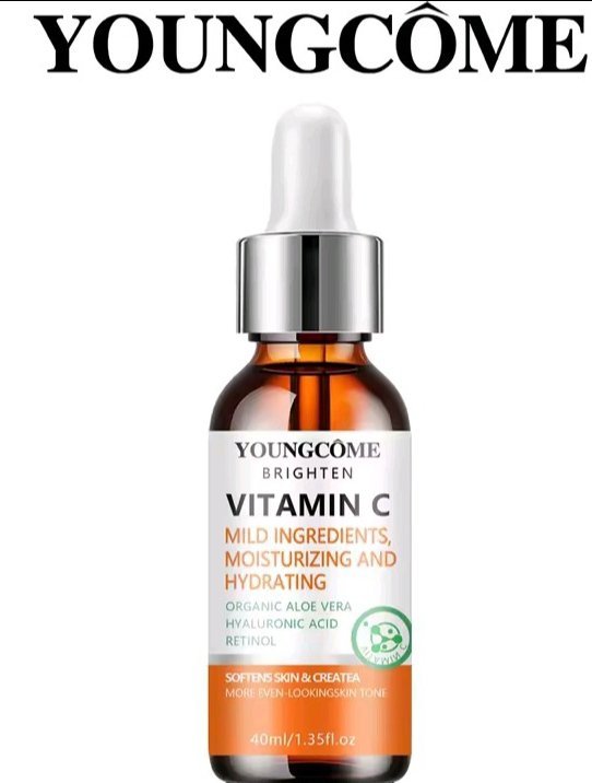 SERUM DOU A LA VITAMINE C AVEC ALOE VERA BIOLOGIQUE.ET ACIDE HYALURONIQUE.TRAITEMENT HYDRATON POUR LE VISAGE POUR UNE PEAU DOUCE ET UNIFIE 60ML