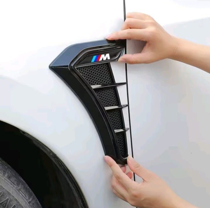 2 PIECE ACCESSOIRES DECORD EN FIBRE DE CARBONE POUR VOITURE BMW 