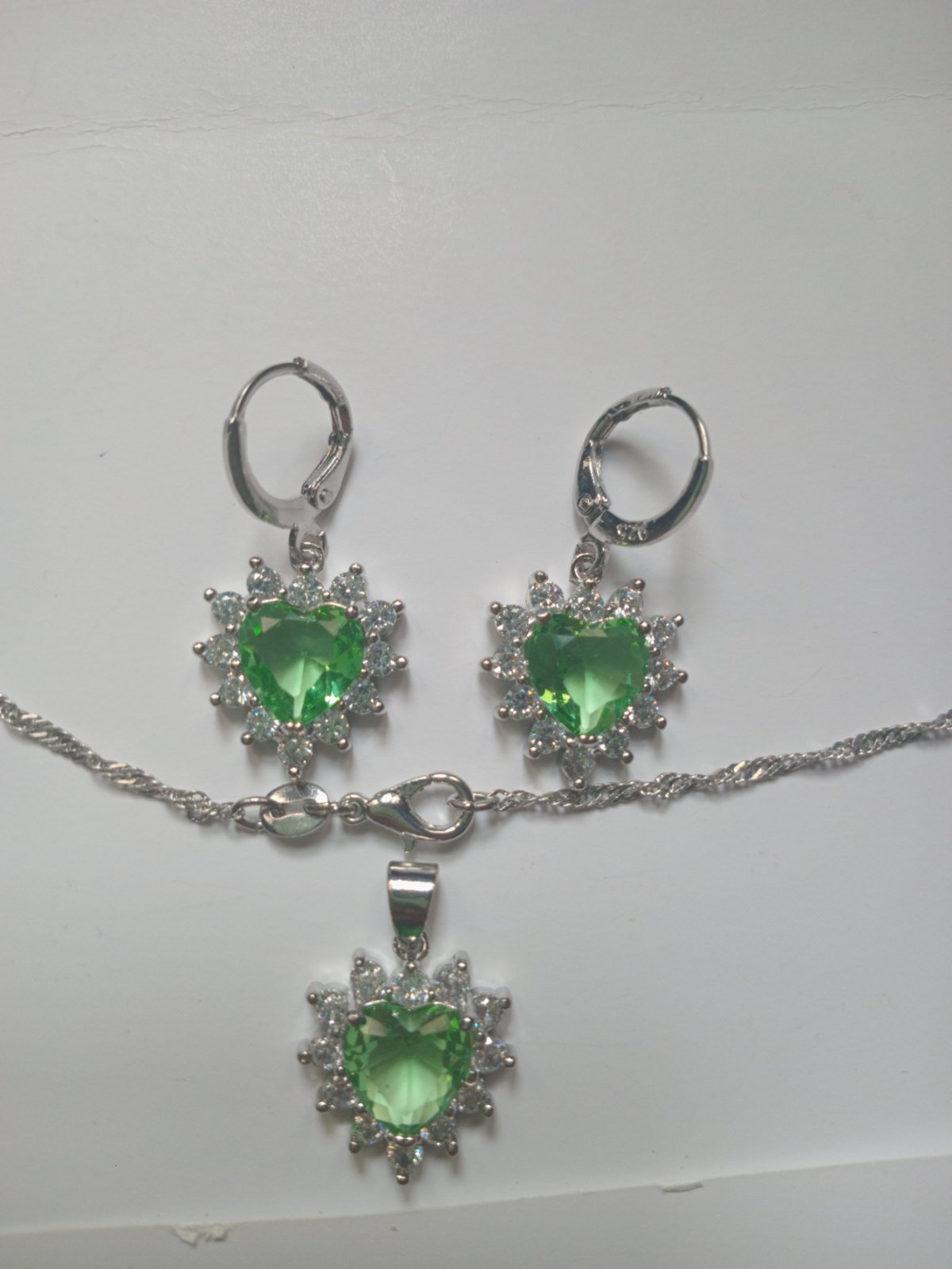 COLIER & BOUCLE D OREILLE EN ARGENT STERLING S925 