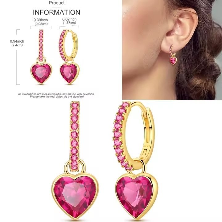 BOUCLE D OREILLE EN ARGENT STERLING S925 