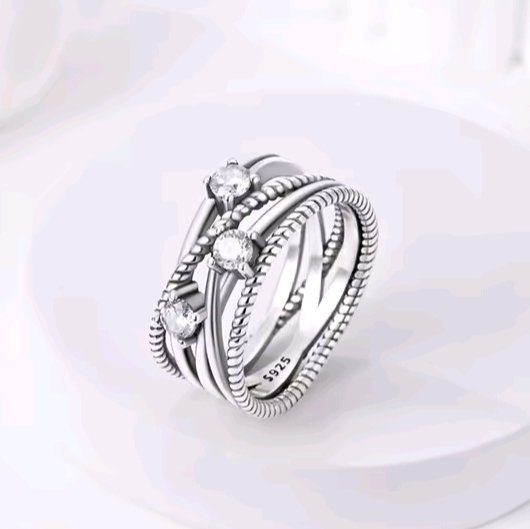 BAGUE EN ARGENT STERLING S925 TAILLE 9