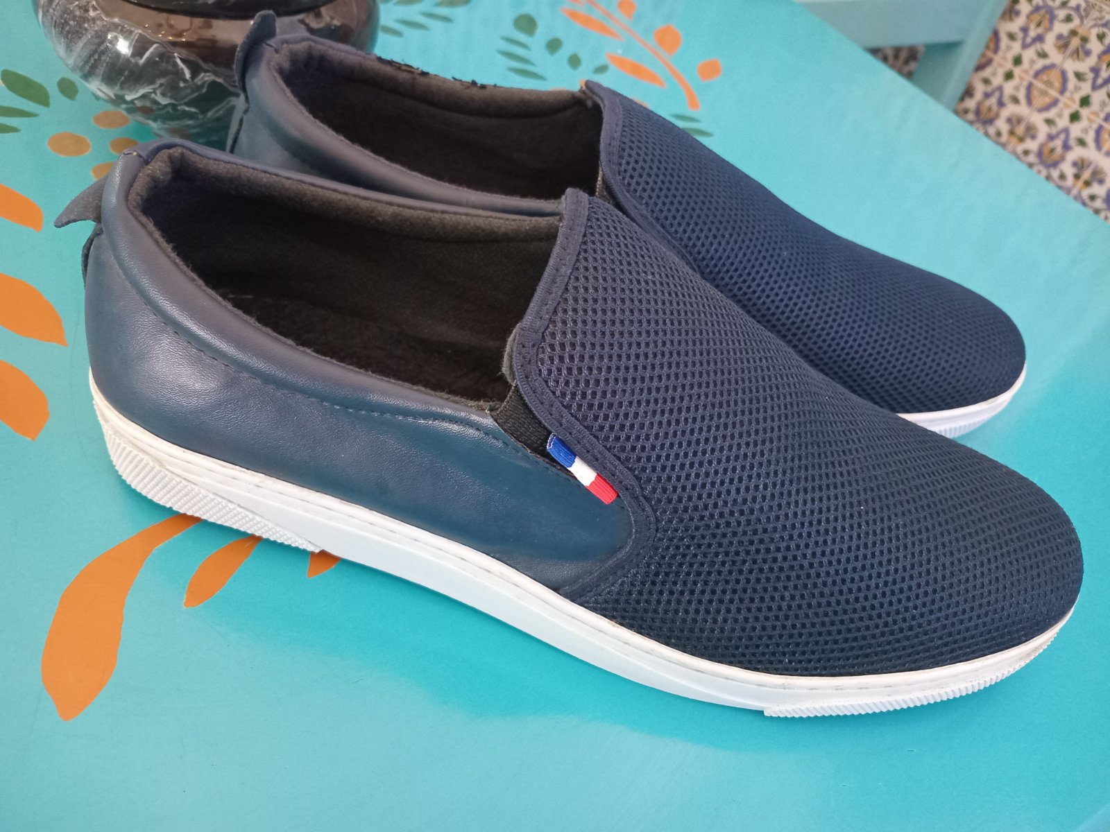 CHAUSSURE ROCK STEP DECONTRACTE BLEU POINTURE EN CUIRE DISPONIBLE 41