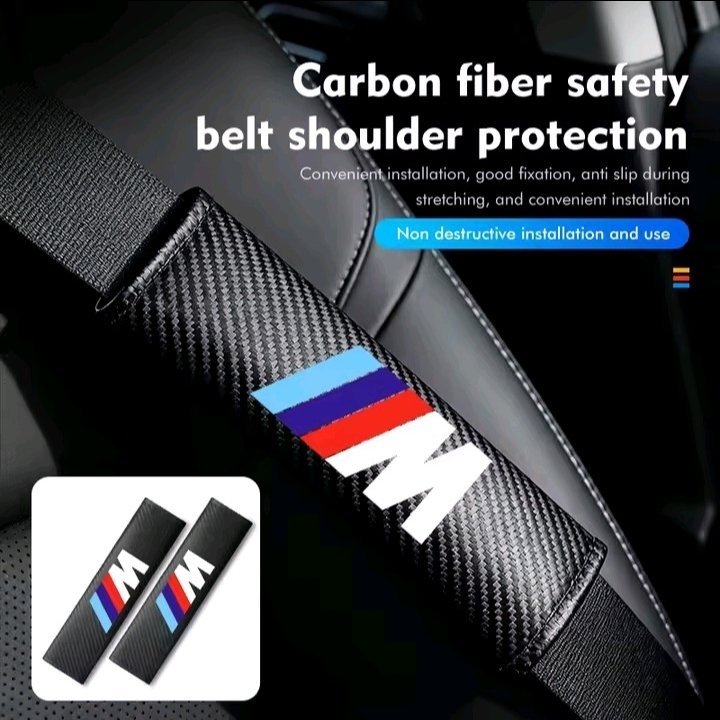 2×COUSSINET DE PROTECTION DE CENTURE DE SECURITY POUR VOITURE BMW M POWER 