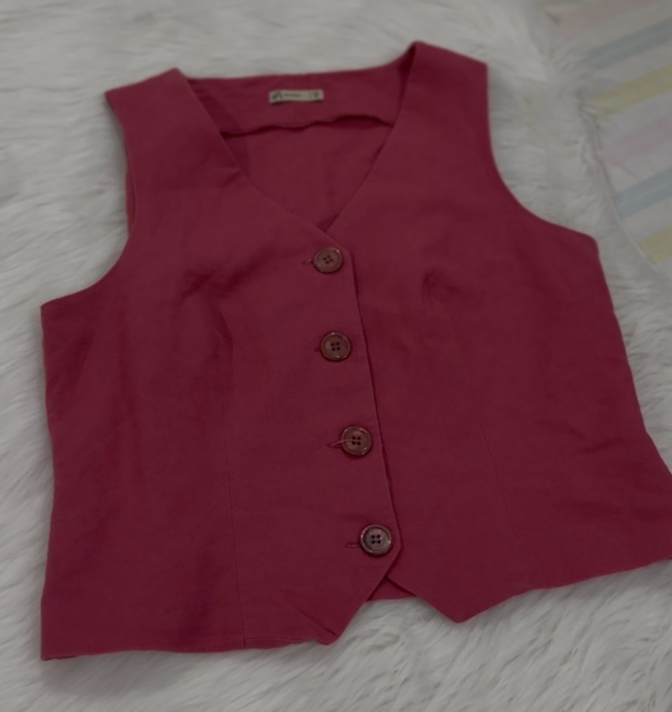 Gilet de tailleur sans manches HA (Hamadi Abid) - Rose - Taille M