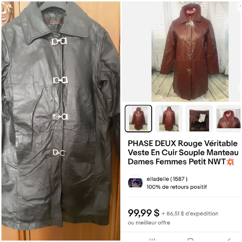 veste cuir a doublure 