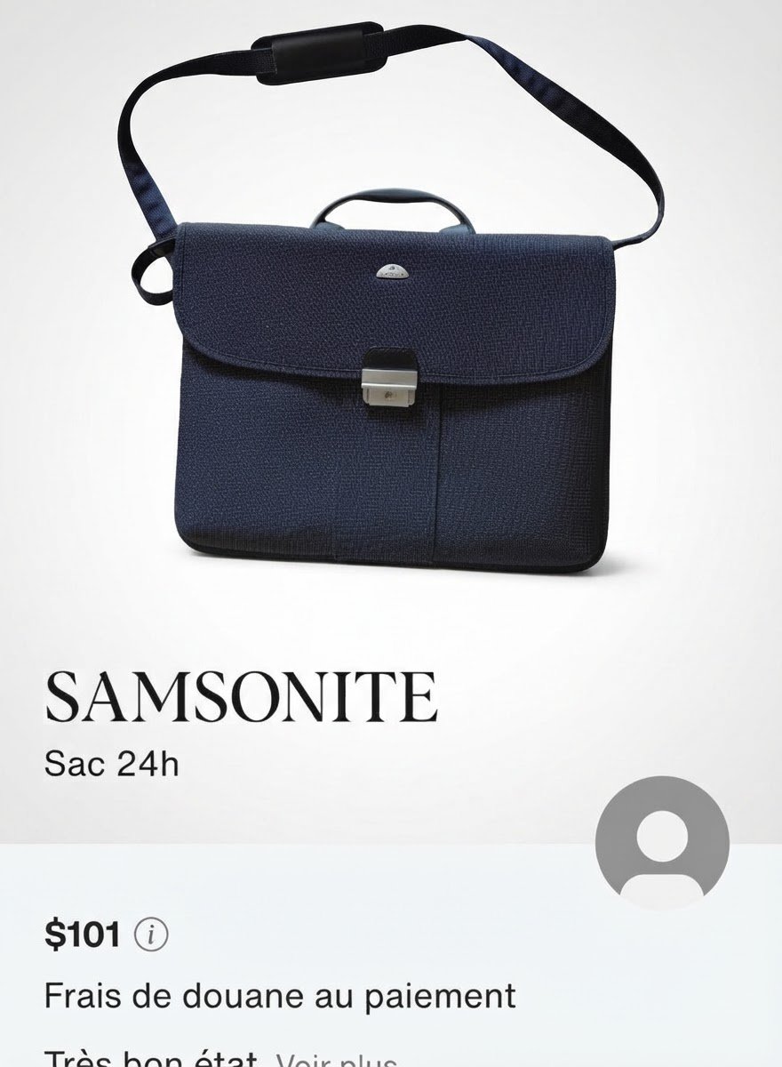 Sac document avec code d’ouverture SAMSONITE