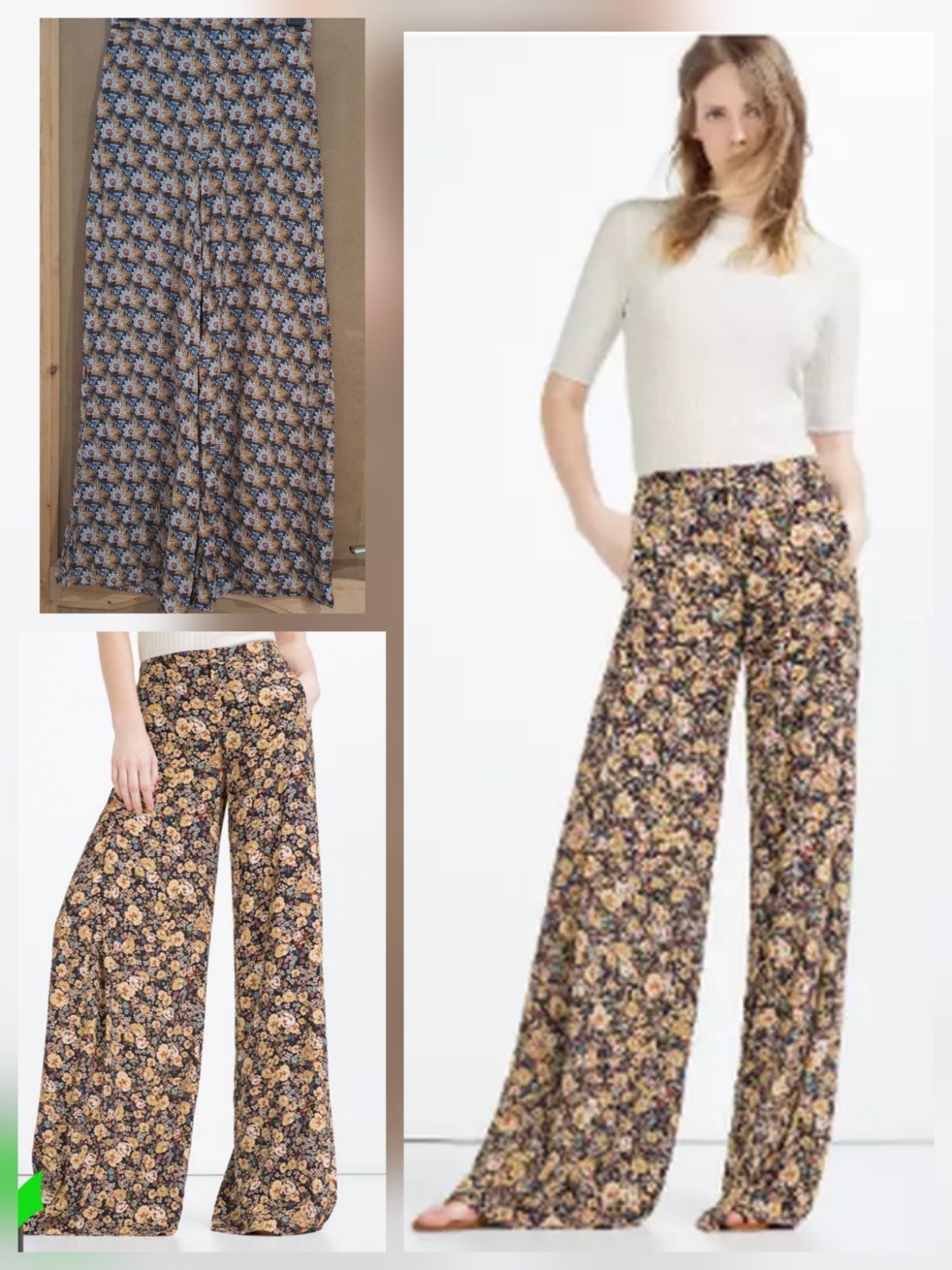 Large pantalon ample fluide taille haute 