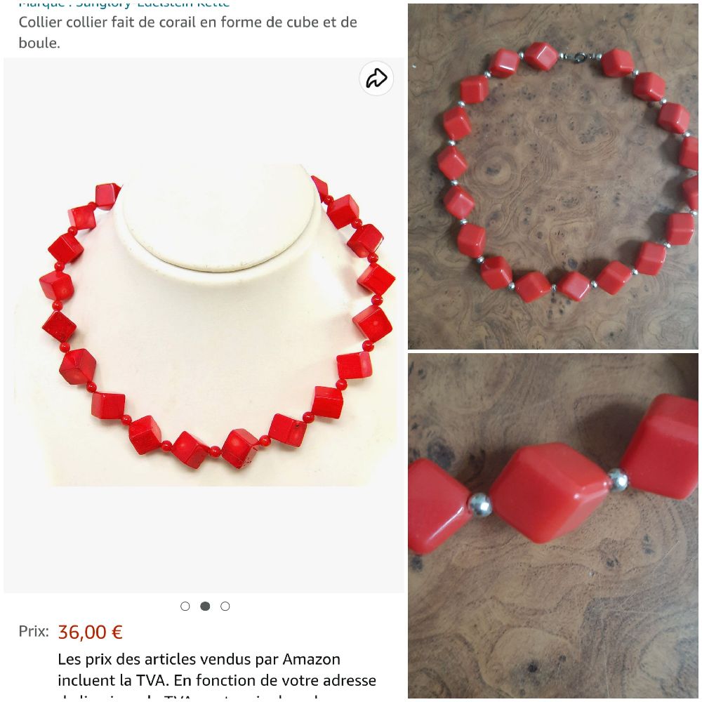 collier à cube 