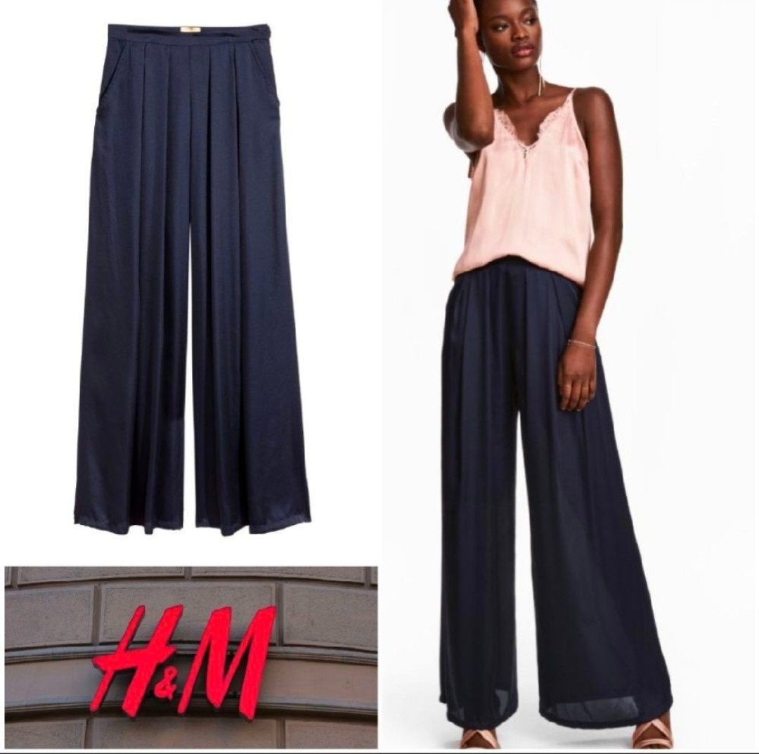 Pantalon ample satin 