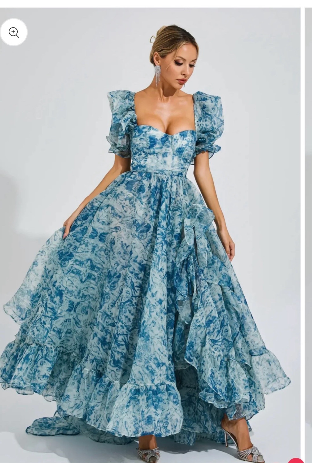 💙 Robe longue Toile de Jouy