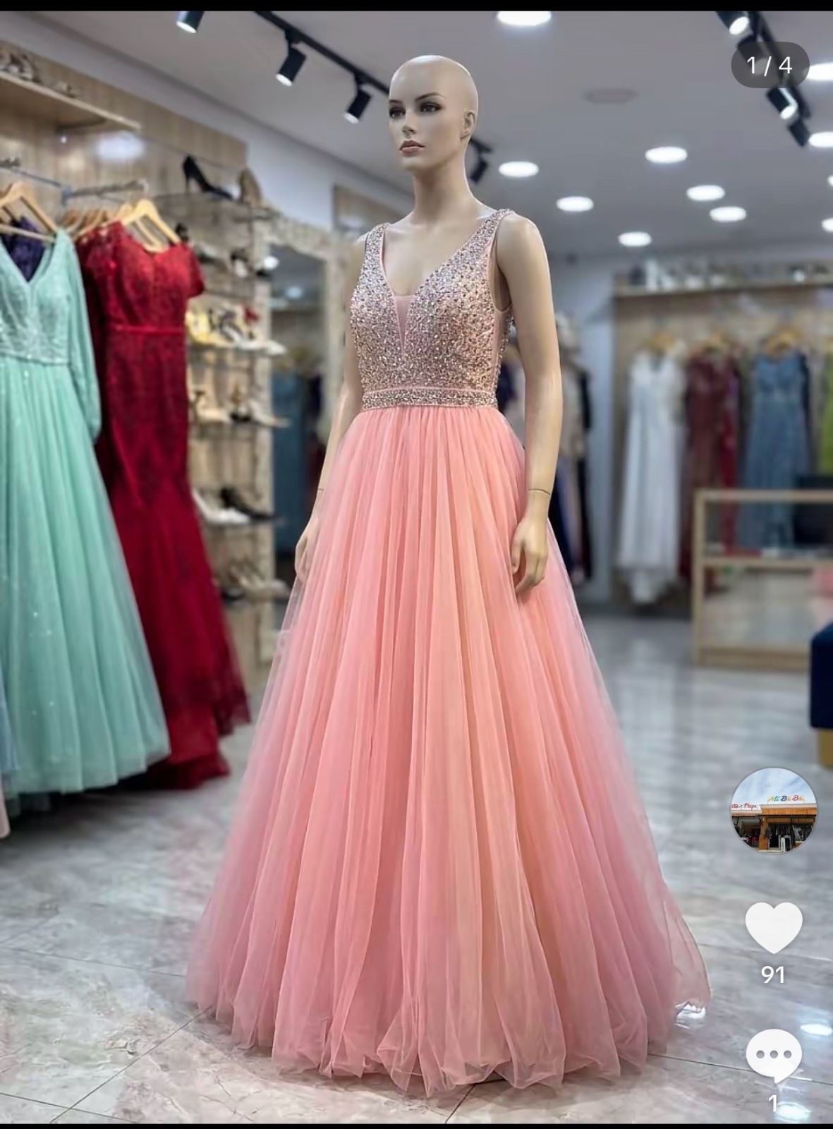 🌸✨ Robe de soirée rose poudré – Élégance & féminité ✨🌸