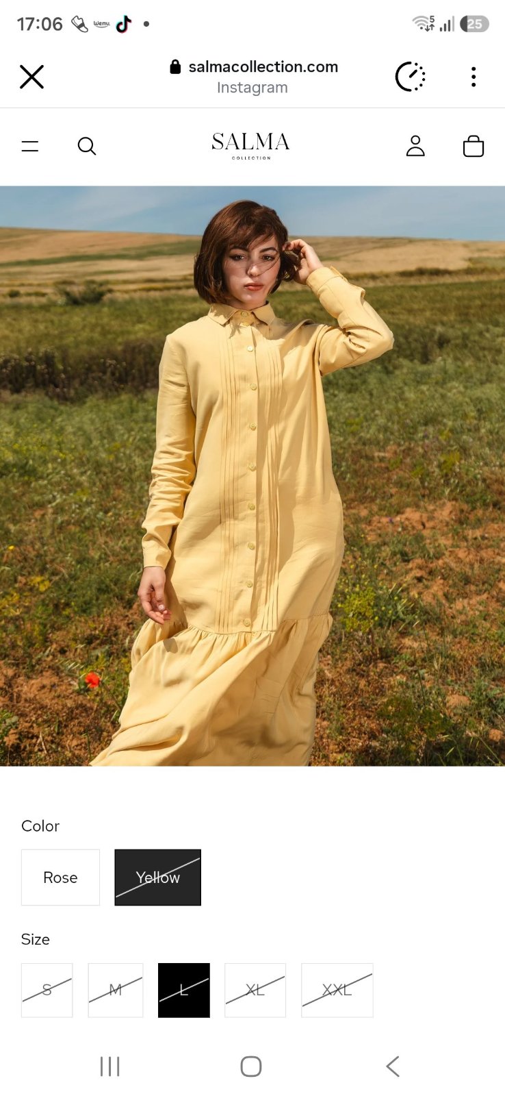 Robe Droite Ample Col Chemisier Manches Longues Volant Bas Pastel