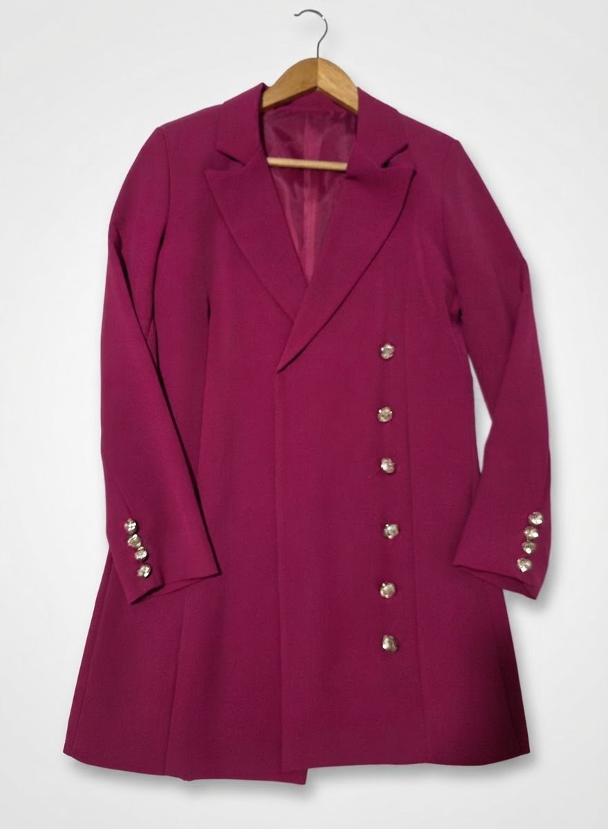 Manteau blazer femme rose fushia!
