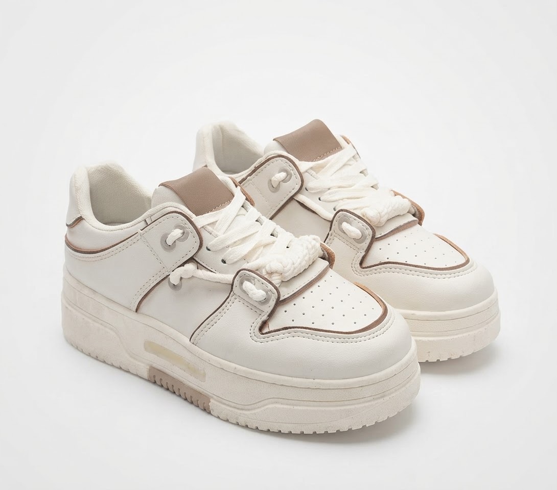 Basket blanc cassé et beige 🤎🧸