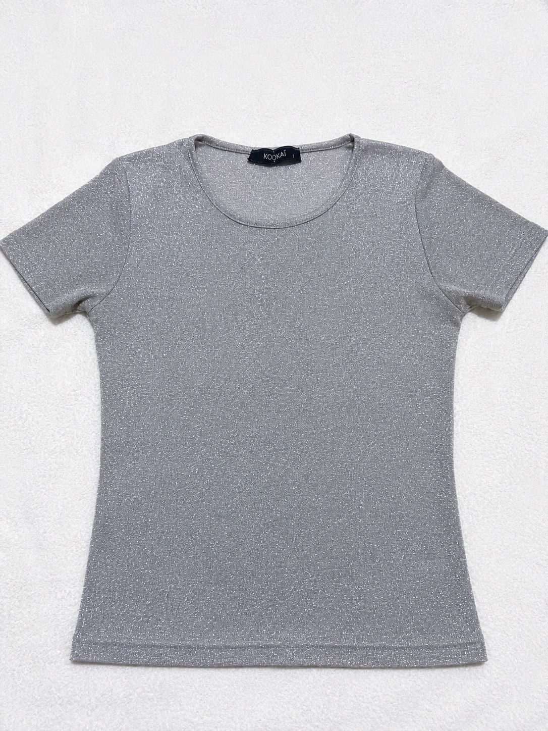 T-shirt argenté pailleté Kookaï